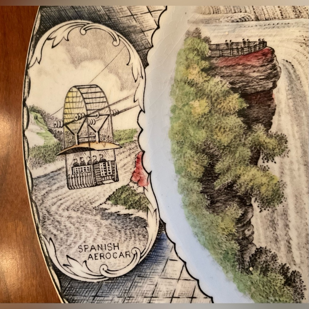 Staffordshire Niagara Falls Plate - Picture 10 of 14